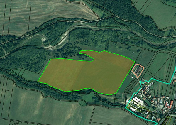Investičný pozemok na ťažbu štrkopiesku – 100 078 m²